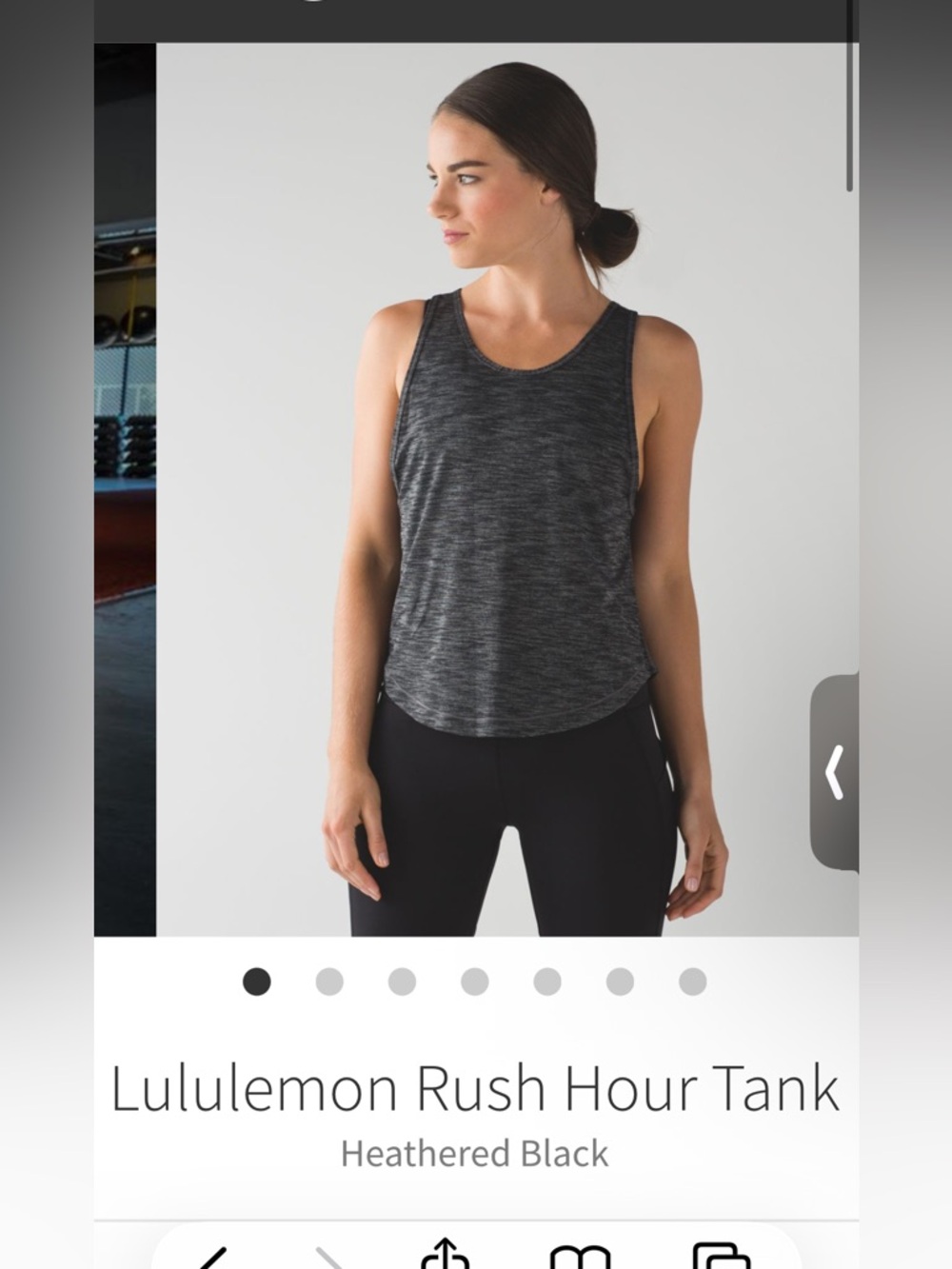 lululemon Black Heather rush hour Tank